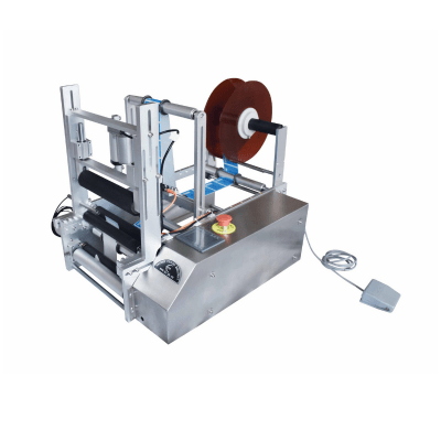 Semi-automatic Labeling Machine for 2 Labels in round Bottles with Date Printer